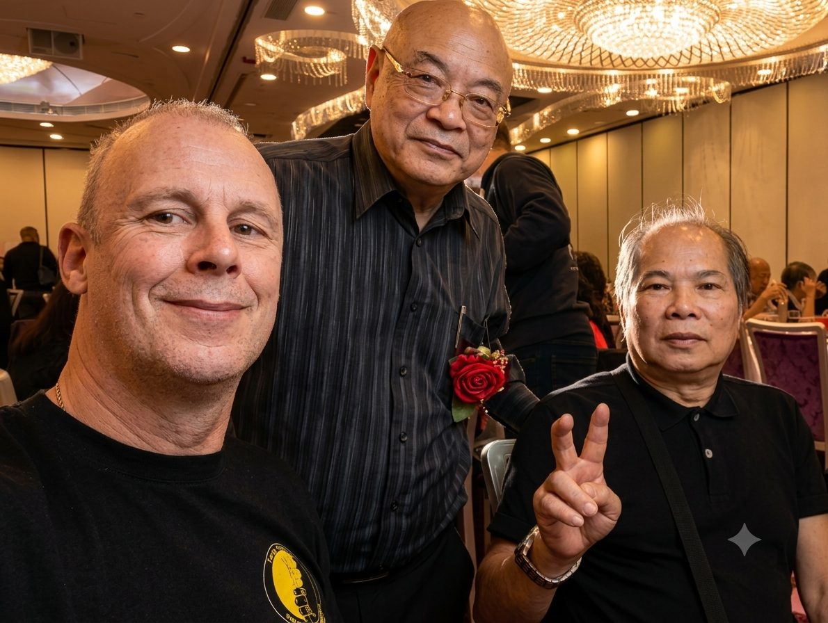 Sifu De Beil avec Tang Shun Ping et Tang Hau Min